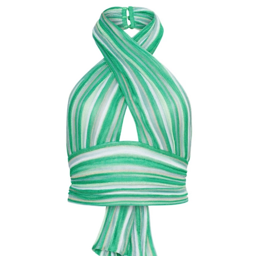 kukhareva LONDON Green Striped Women's top M good condition